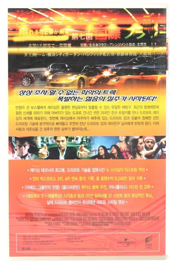 The Fast & The Furious: Tokyo Drift (2006) Korean Late VHS [NTSC