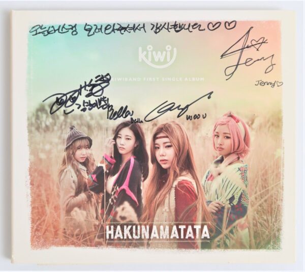 10-6451.jpg Kiwi Band - Hakuna Matata Signed Autographed CD Single Album Promo 2014 K-Pop