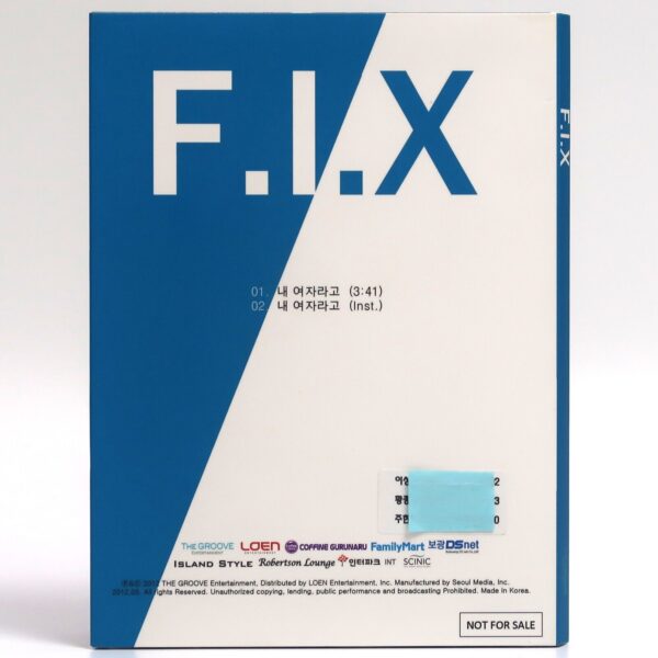 F.I.X - She's My Girl Signed Autographed CD Single Album Promo 2012 K-Pop