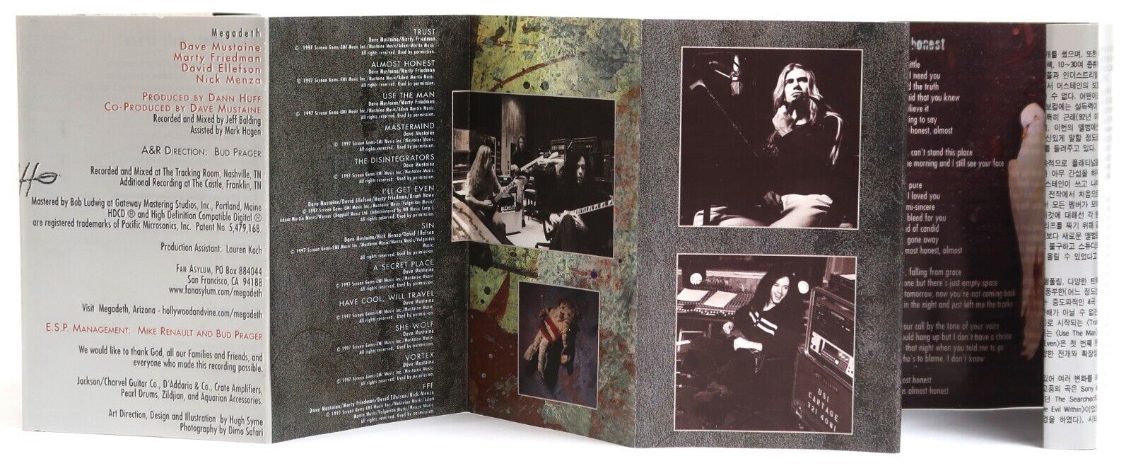 Megadeth - Cryptic Writings Korean Cassette Tape Album Korea