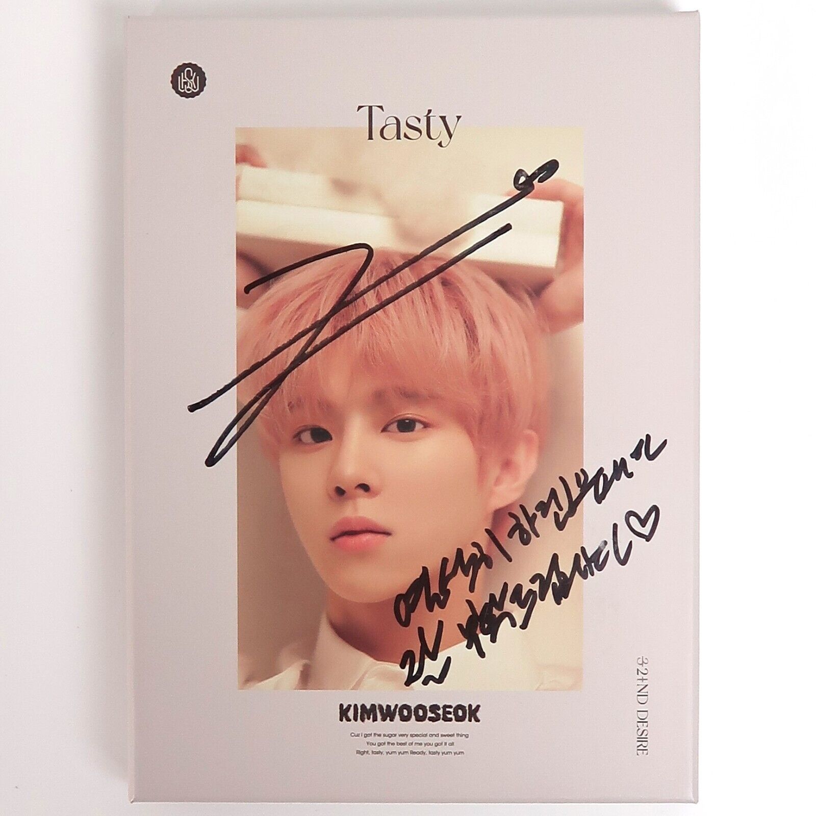 Kim Woo Seok - Tasty Signed Autographed Promo CD Album 2021 X1 Up10tion Wooseok