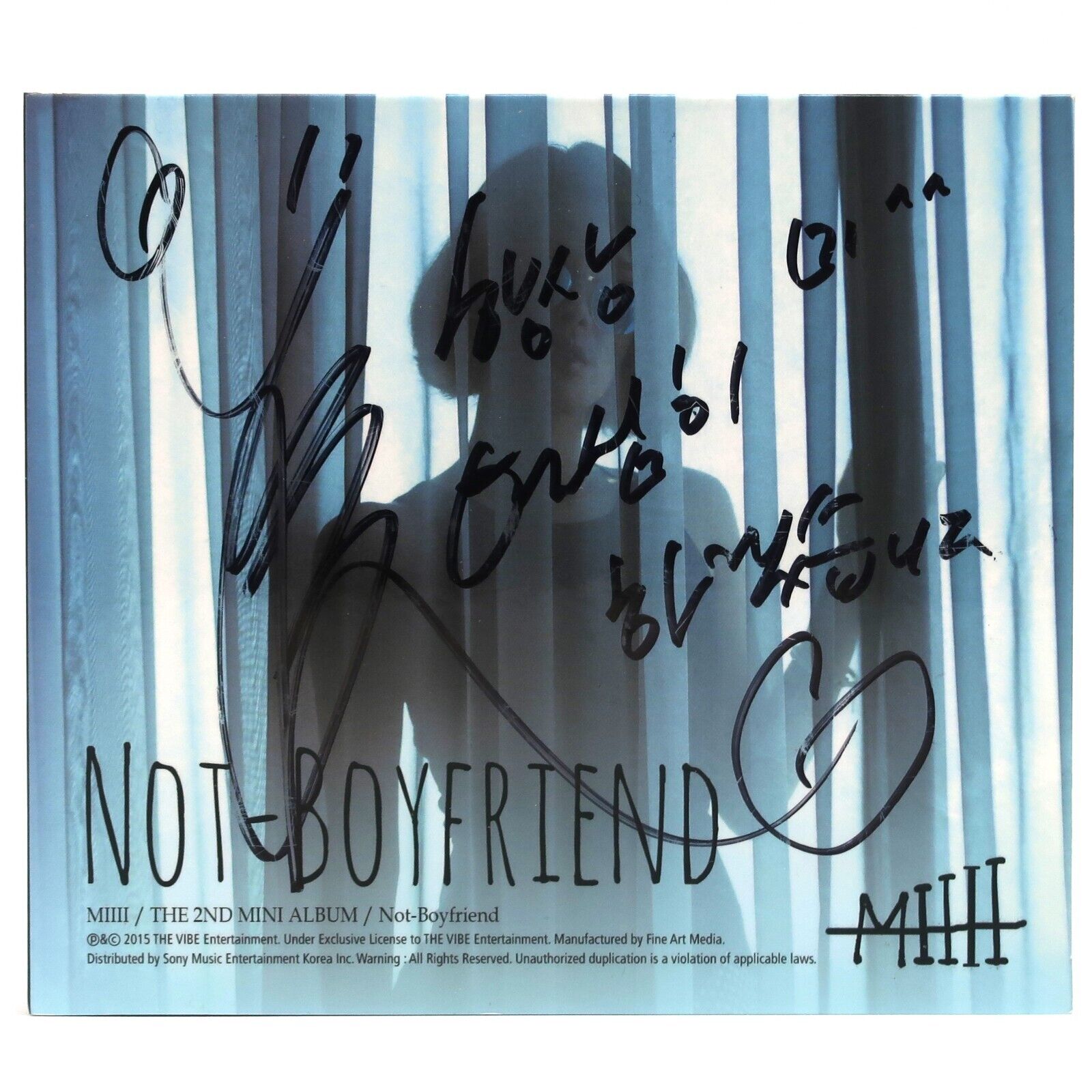 Miiii - Not-Boyfriend Signed Autographed Mini Album Promo CD 2015 K-Pop