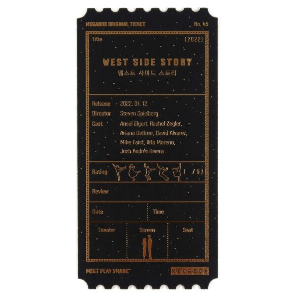 10-3060.jpg West Side Story Megabox Original Ticket Limited Korea Korean Steven Spielberg