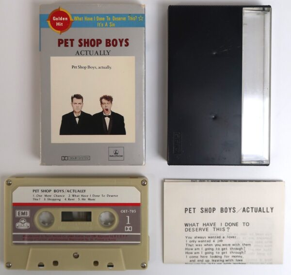 10-3687.jpg Pet Shop Boys - Actually Korean Cassette Tape Korea