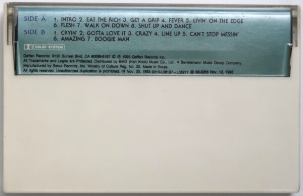 Aerosmith - Get A Grip Album Korean Cassette Tape Korea