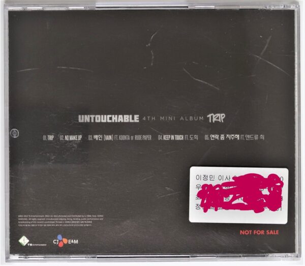 Untouchable - Trip 4th Mini Album CD Promo Korean Hip Hop K-Rap 2013