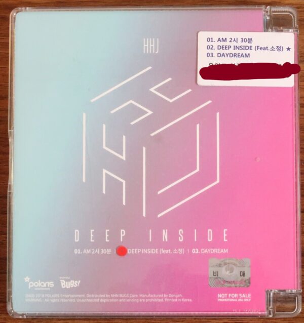 Heejun Han - Deep Inside Signed Autographed CD Promo 2018 K-pop HHJ