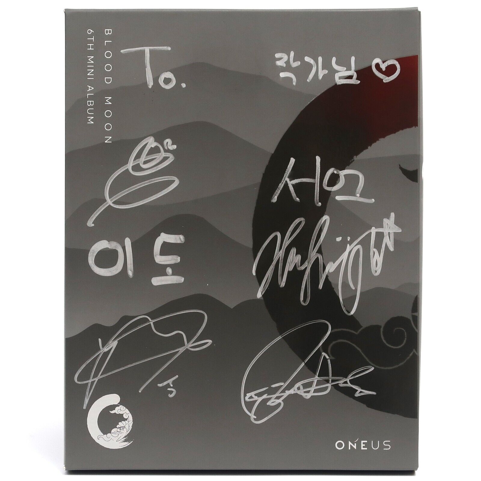 Oneus - Blood Moon [Grey Ver.] 6th Mini Album Signed + Message CD Promo 2021