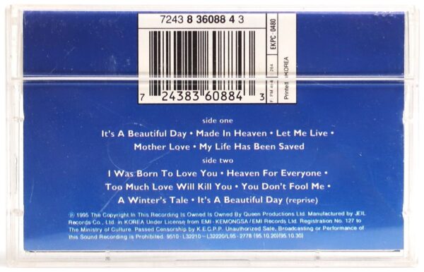 Queen - Made in Heaven Korean Cassette Tape Album Korea