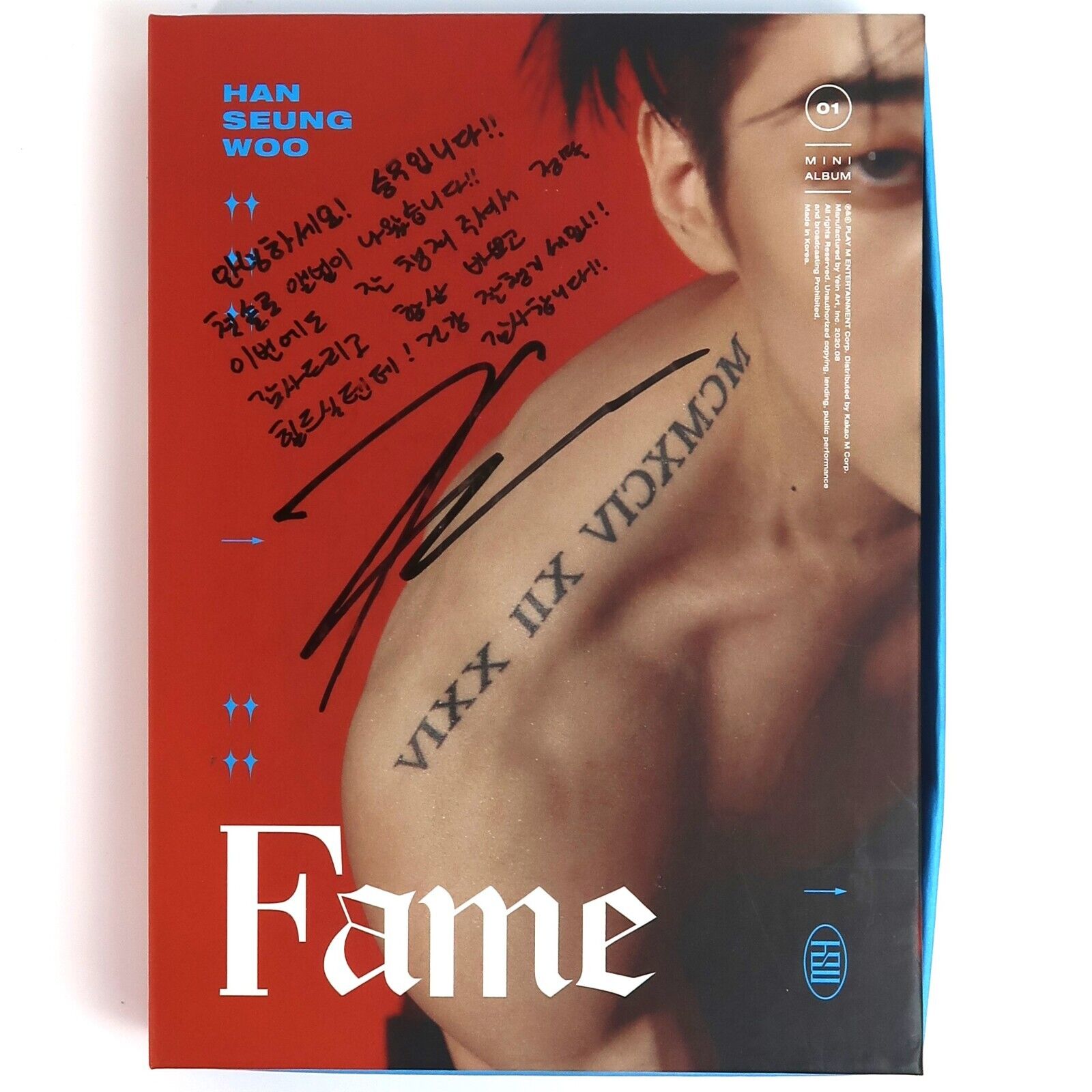 Han Seung Woo - Fame Signed Autographed 1st Mini Album Promo CD 2020 Victon
