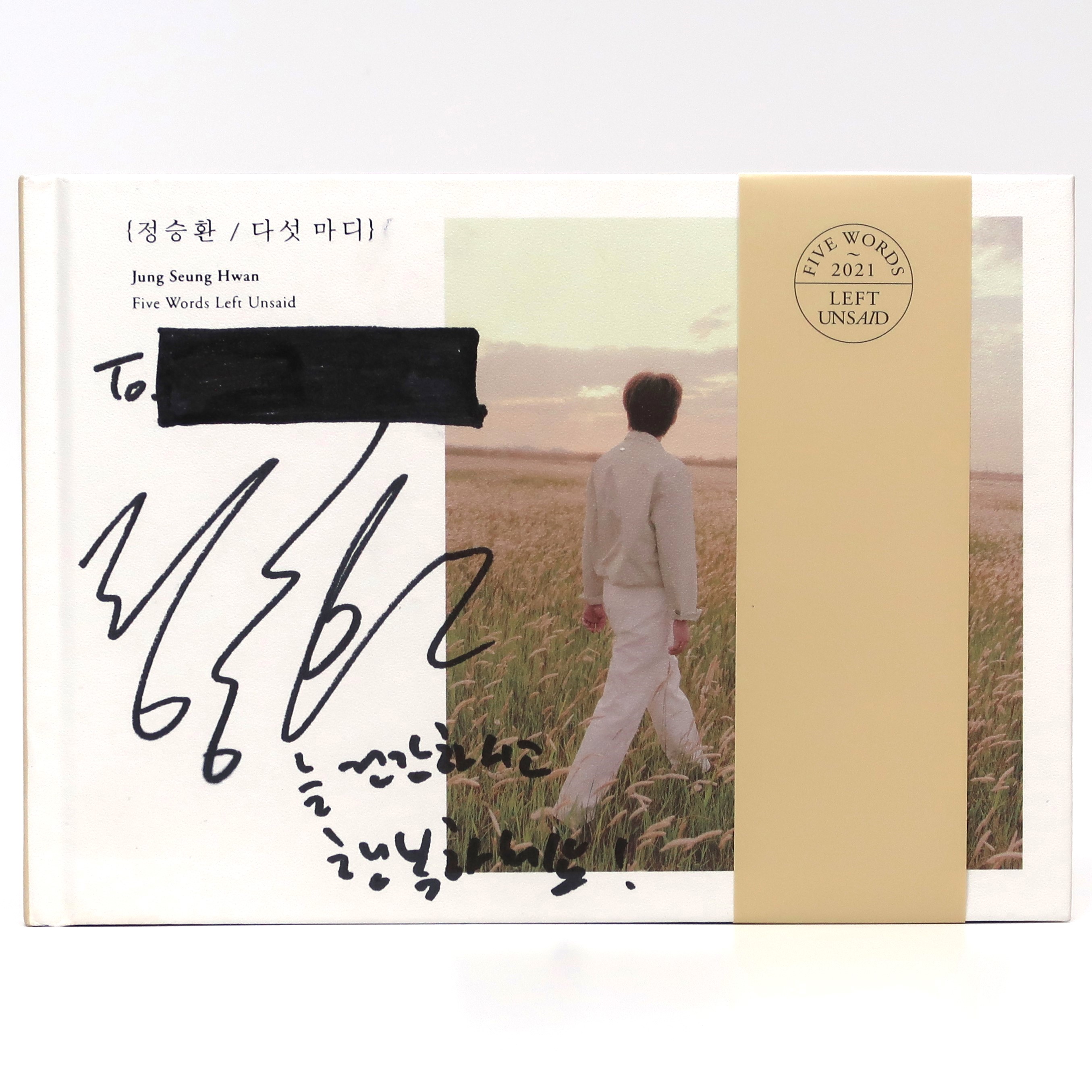 Jung Seung Hwan - Five Words Left Unsaid Signed Autographed CD Album Promo 2021