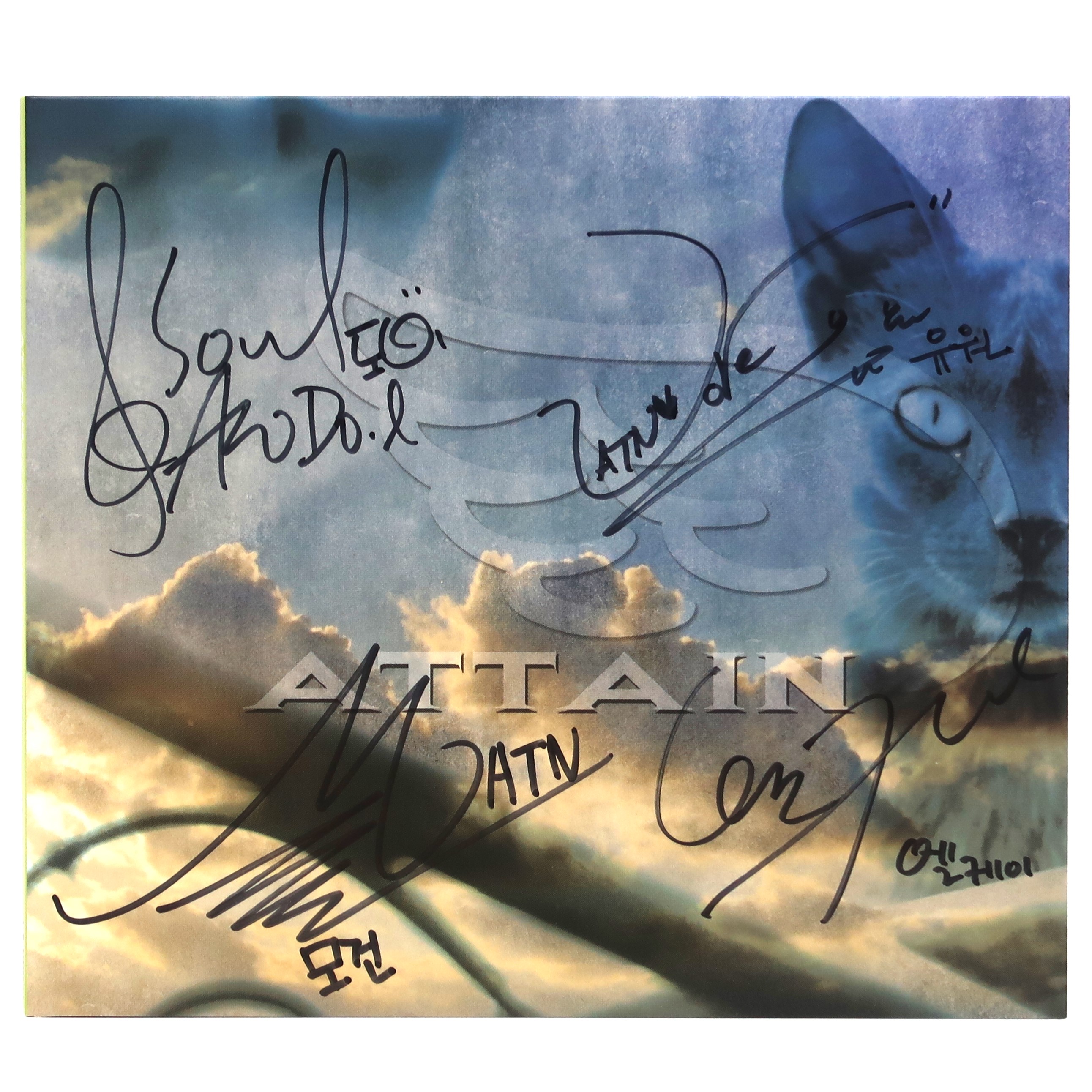 Attain - Because Of You Signed Autographed CD Single Album Promo K-Pop 2010