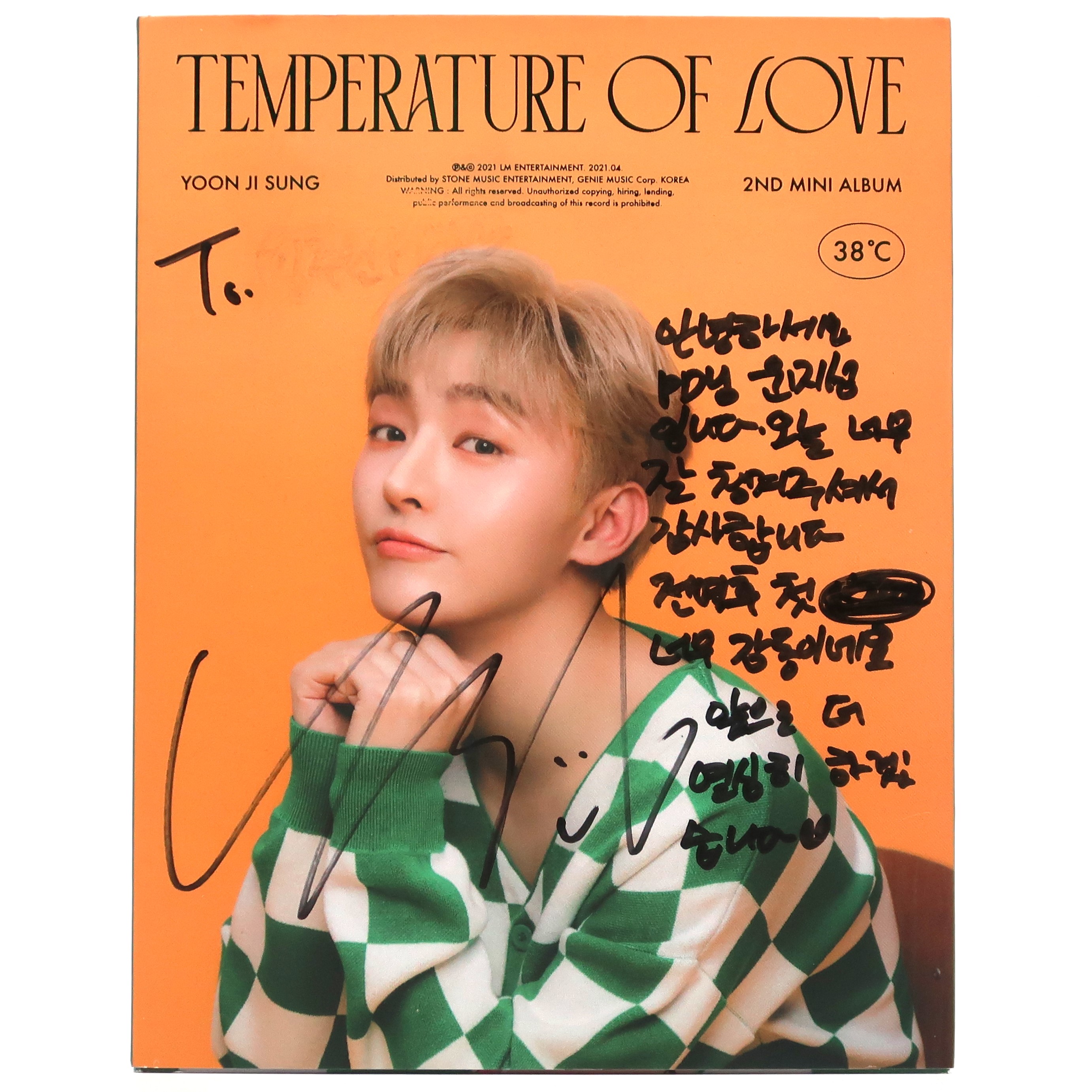 Yoon Ji Sung - Temperature of Love Signed CD Album Promo K-Pop 2021 Wanna One