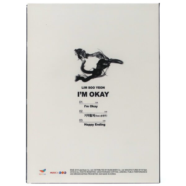 Lim Soo Yeon - I'm Okay Signed Autographed CD Album Indie K-Pop 2018 Taylor Lim