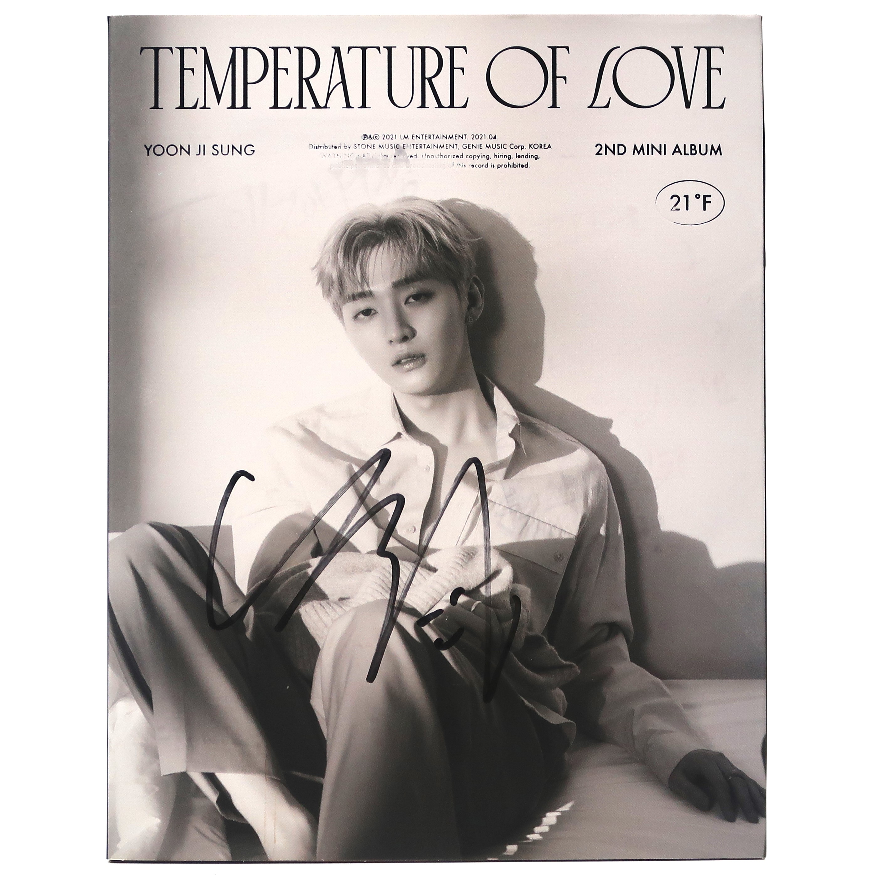 Yoon Ji Sung - Temperature of Love Signed CD Album Promo K-Pop 2021 Wanna One