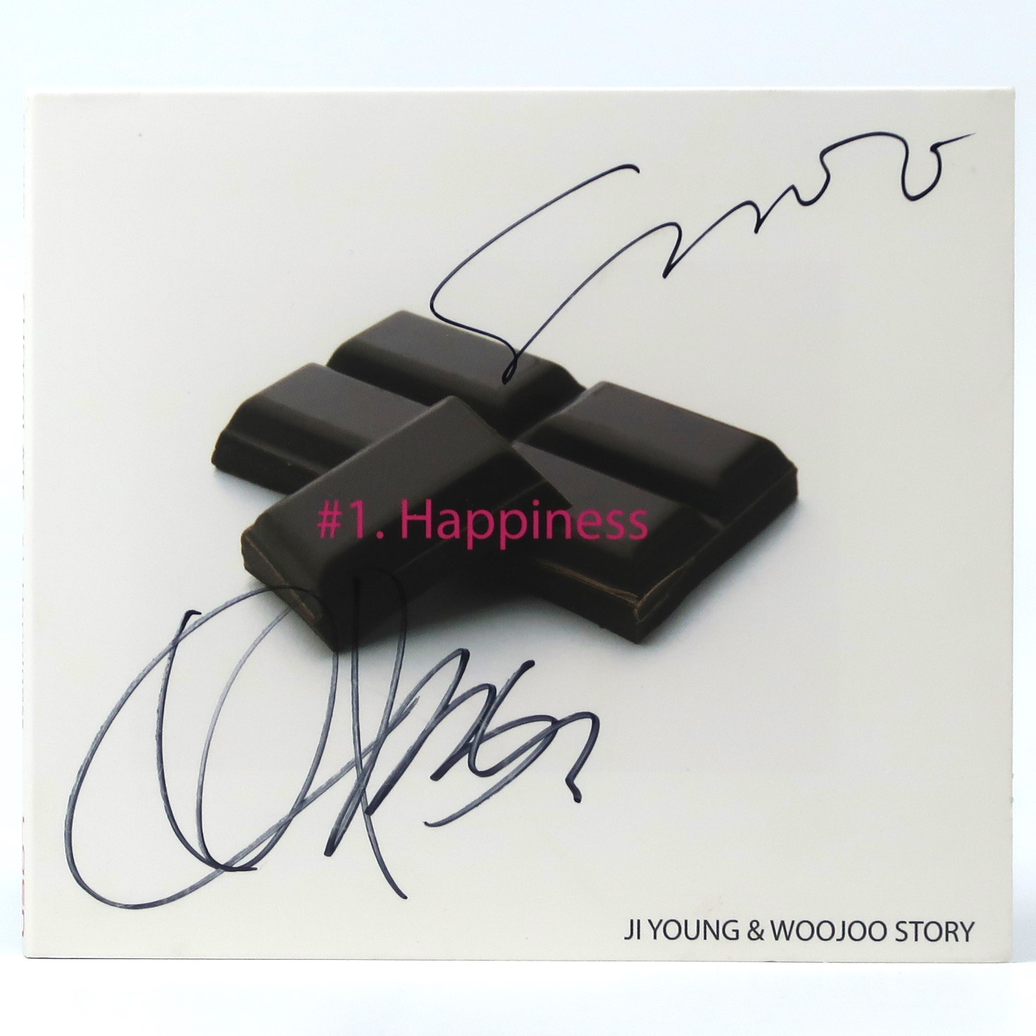Jiyoung & Woojoo - #1. Happiness Signed Autographed CD Album Promo K-Pop 2008