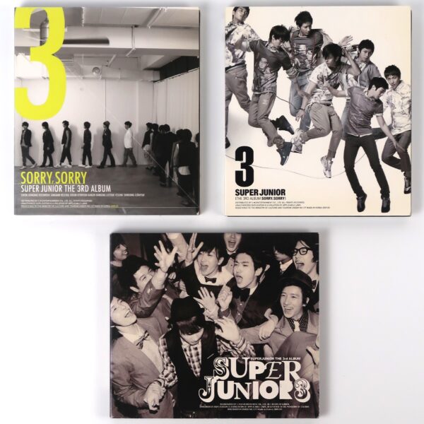 Super Junior - Sorry Sorry 3rd Album All Three Versions CD 2009