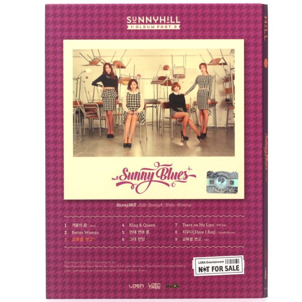 Sunny Hill - Sunny Blues Album CD Promo K-Pop 2014