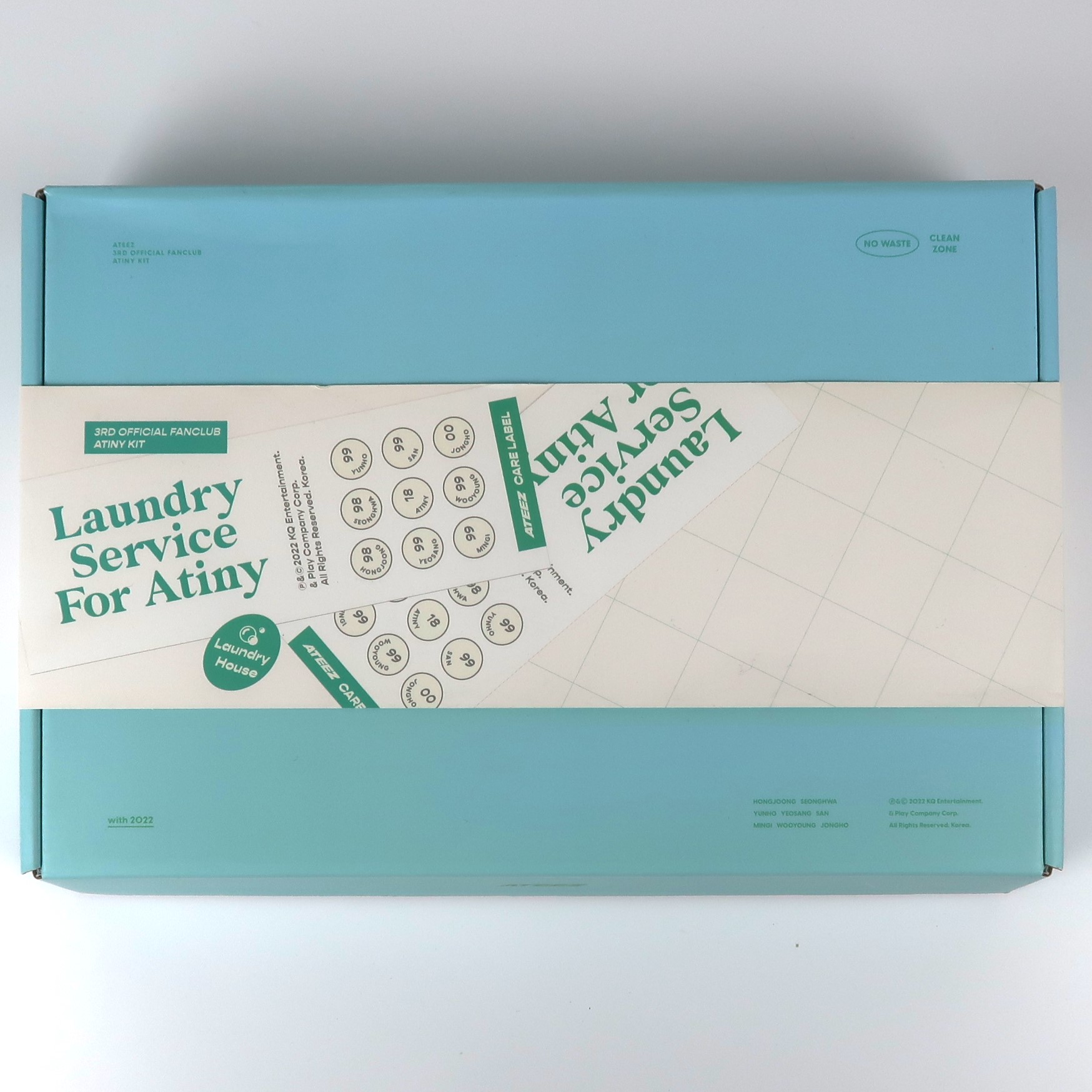 Ateez 3rd Official Fanclub Atiny Kit Set Laundry Service for Atiny