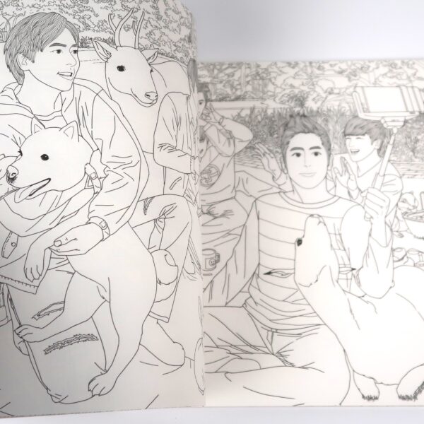 Shinhwa Coloring Book + Accordion Postcard Set