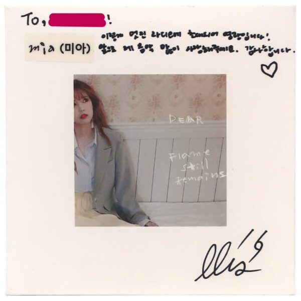 Mia - Dear (ft. Penomeco) Signed Single Album CD Promo K-Pop Indie 2019