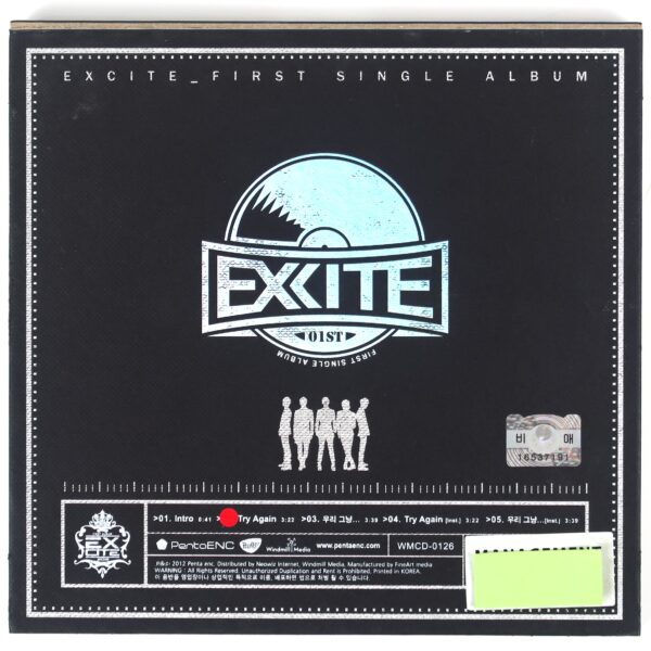 Excite - Try Again Signed Autographed CD First Single Album Promo 2012 K-Pop
