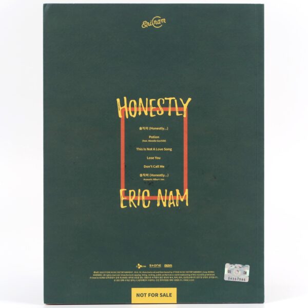 Eric Nam - Honestly Signed Autographed Album CD Promo K-Pop 2018