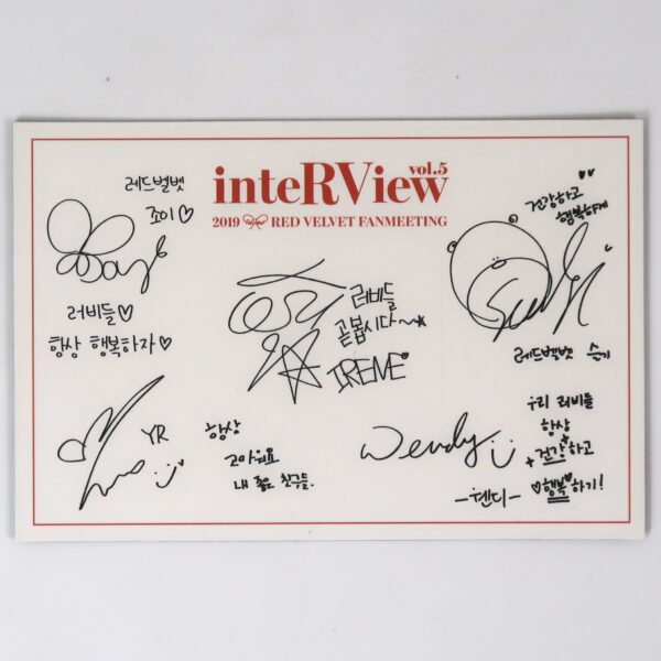 Red Velvet Interview Vol. 5 2019 Fanmeeting Lenticular Card Postcard