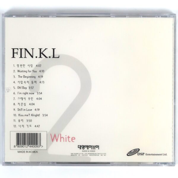 Fin.k.l - White 2nd Album CD 1999 K-Pop Korea Finkl