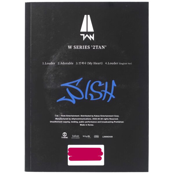 Tan - W Series 2Tan Black Signed Autographed Album Message CD Promo 2022 K-Pop