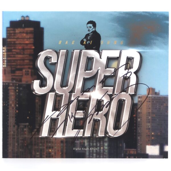 Bae Ki Sung - Super Hero Signed Autographed Single Album CD 2015 Korea Rock Can