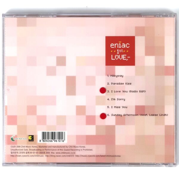 Eniac - Love CD EP Album Promo Korea K-Pop Electro Rock 2009