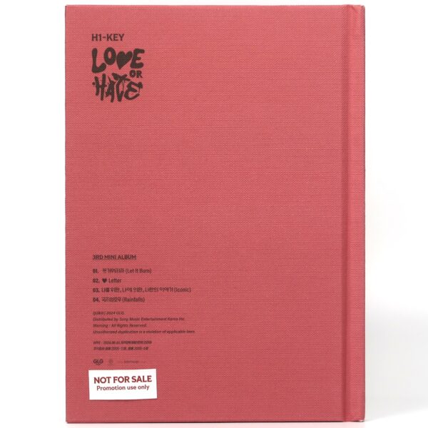 H1-Key - Love or Hate Signed Autographed CD Album K-Pop 2024