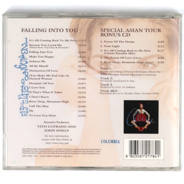 Celine Dion - Falling Into You Special Asian Tour Package Korean CD Album Korea