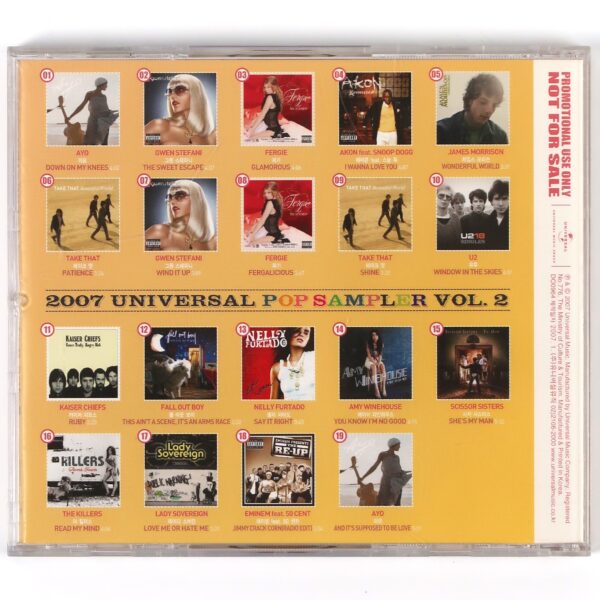 2007 Universal Pop Sampler Vol. 2 Gwen Stefani Cover Korean Compilation Promo