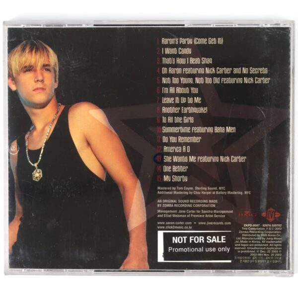 Aaron Carter - Most Requested Hits Korean Album CD Promo Korea