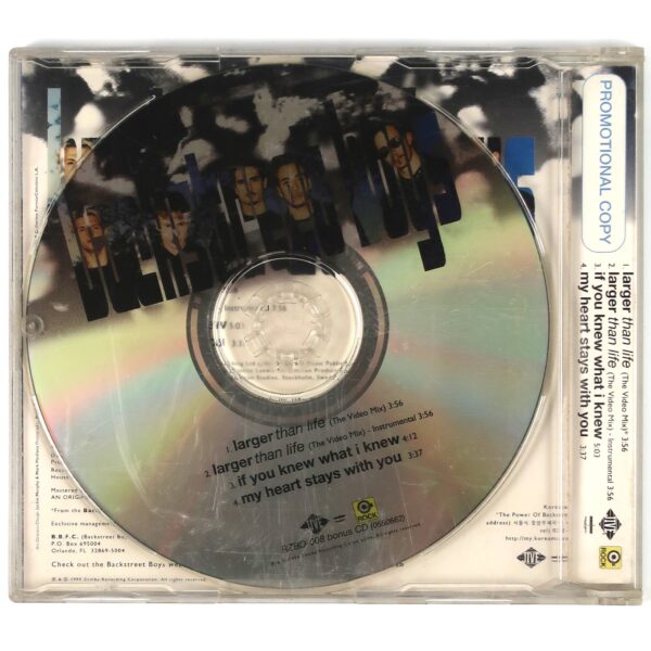 Backstreet Boys - Larger Than Life Korean Single CD Promo Korea