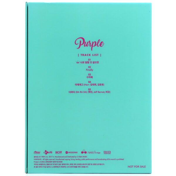 Mamamoo - Purple [B Ver.] 5th Mini Album CD Promo Printed Signatures 2017