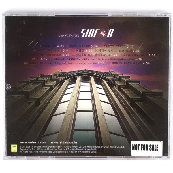 Side-B - Vale-Tudo CD Album K-Rap Korean Hip Hop 2006