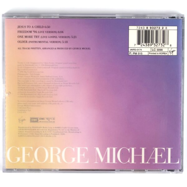 George Michael - Jesus To A Child Korean CD Maxi Single Korea
