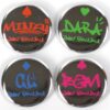 2NE1 3rd Blackjack Fanclub Set Mousepad Button Pin