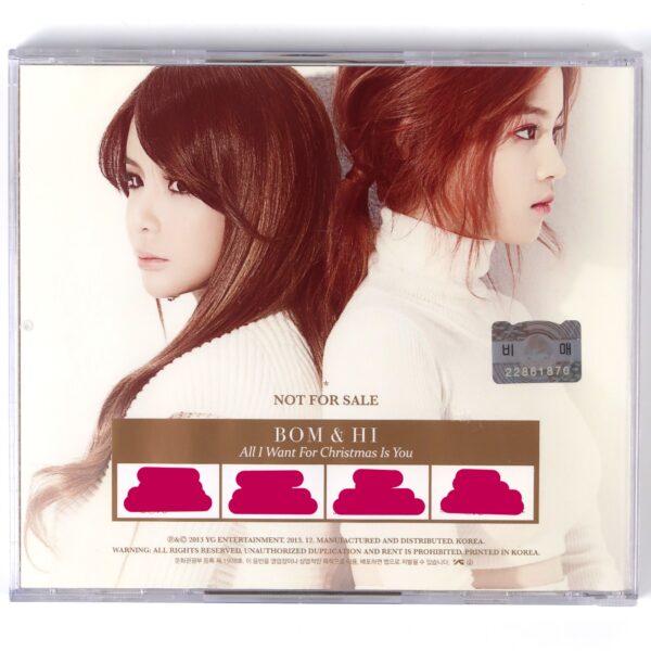 Bom & Hi - All I Want For Christmas Is You Single CD Promo Park Bom Lee Hi 2NE1