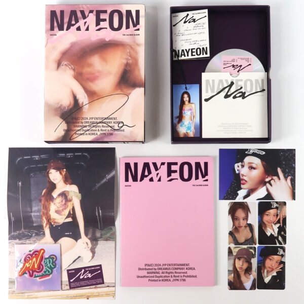 Nayeon - Na Signed Autographed CD Album Pink / B Ver. Promo Twice 2024