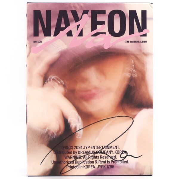Nayeon - Na Signed Autographed CD Album Pink / B Ver. Promo Twice 2024