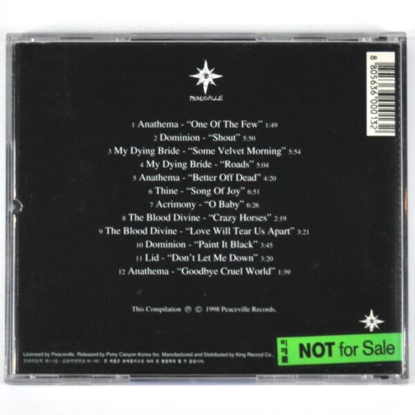 Peaceville X Label CD Sampler Promo Korea Anathema My Dying Bride Korean