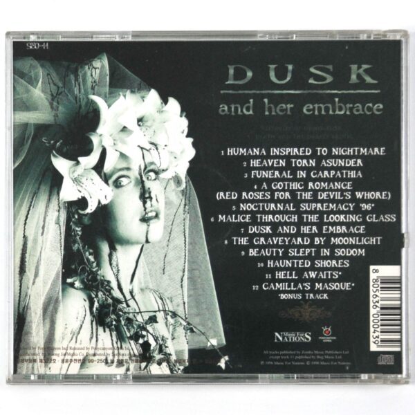 Cradle Of Filth - Dusk And Her Embrace Korean CD Album Korea Insert Hype Sticker