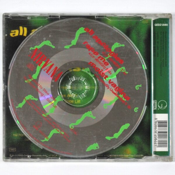 Nirvana - All Apologies ● Rape Me Korean CD Single Album Korea