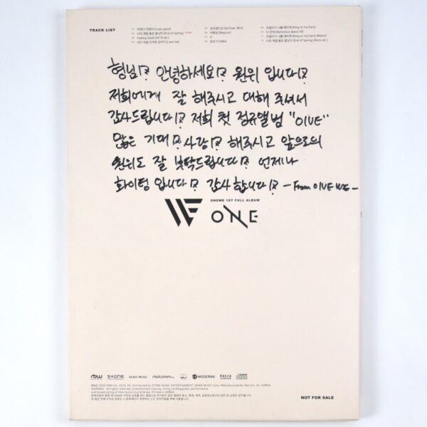 DSC_4725 Onewe - One Signed Autographed CD Promo Album 2020