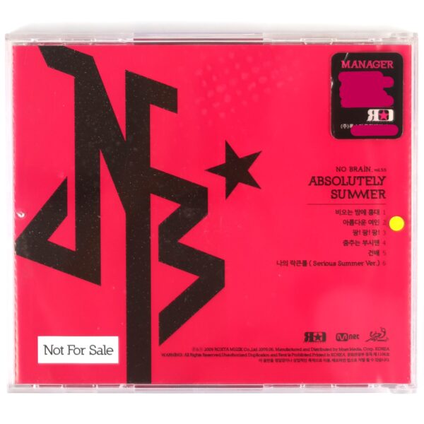No Brain - Absolutely Summer CD Album Promo K-Rock 2009 Korea Chosun Punk