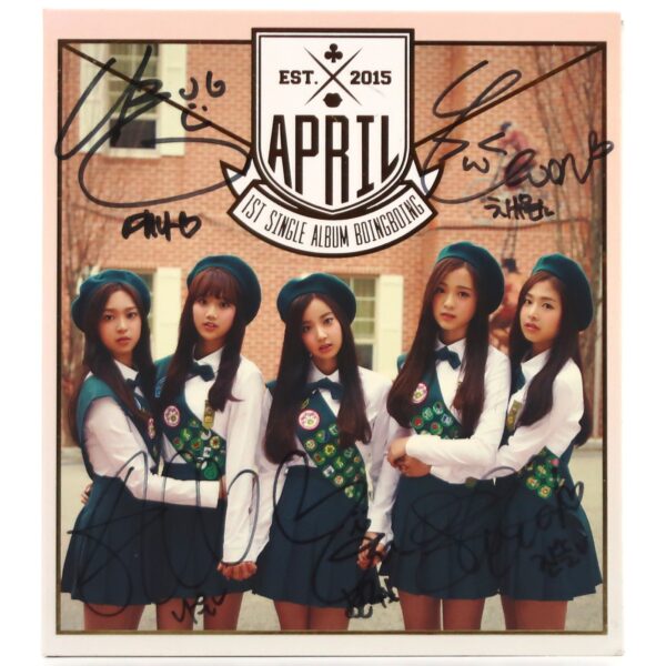 April - Boingboing Signed Autographed CD Album Promo K-Pop 2015